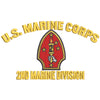 U.S. Marine Corps 2nd Marine Division Logo digitized embroidery design