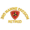 3rd Marine Division Retired digitized embroidery design