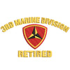 3rd Marine Division Retired Logo digitized embroidery design