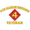 4th Marine Division Veteran Logo digitized embroidery design