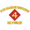 4th Marine Division Retired Logo digitized embroidery design