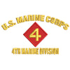 U.S. Marine Corps 4th Marine Division Symbol digitized embroidery design