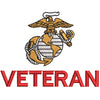 Marine Veteran Logo digitized embroidery design
