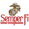 United States Marines Semper Fi Emblem digitized embroidery design