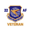 Twenty Second Air Force Veteran digitized embroidery design