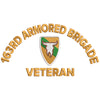 U.S. Army 163rd Armored Brigade digitized embroidery design