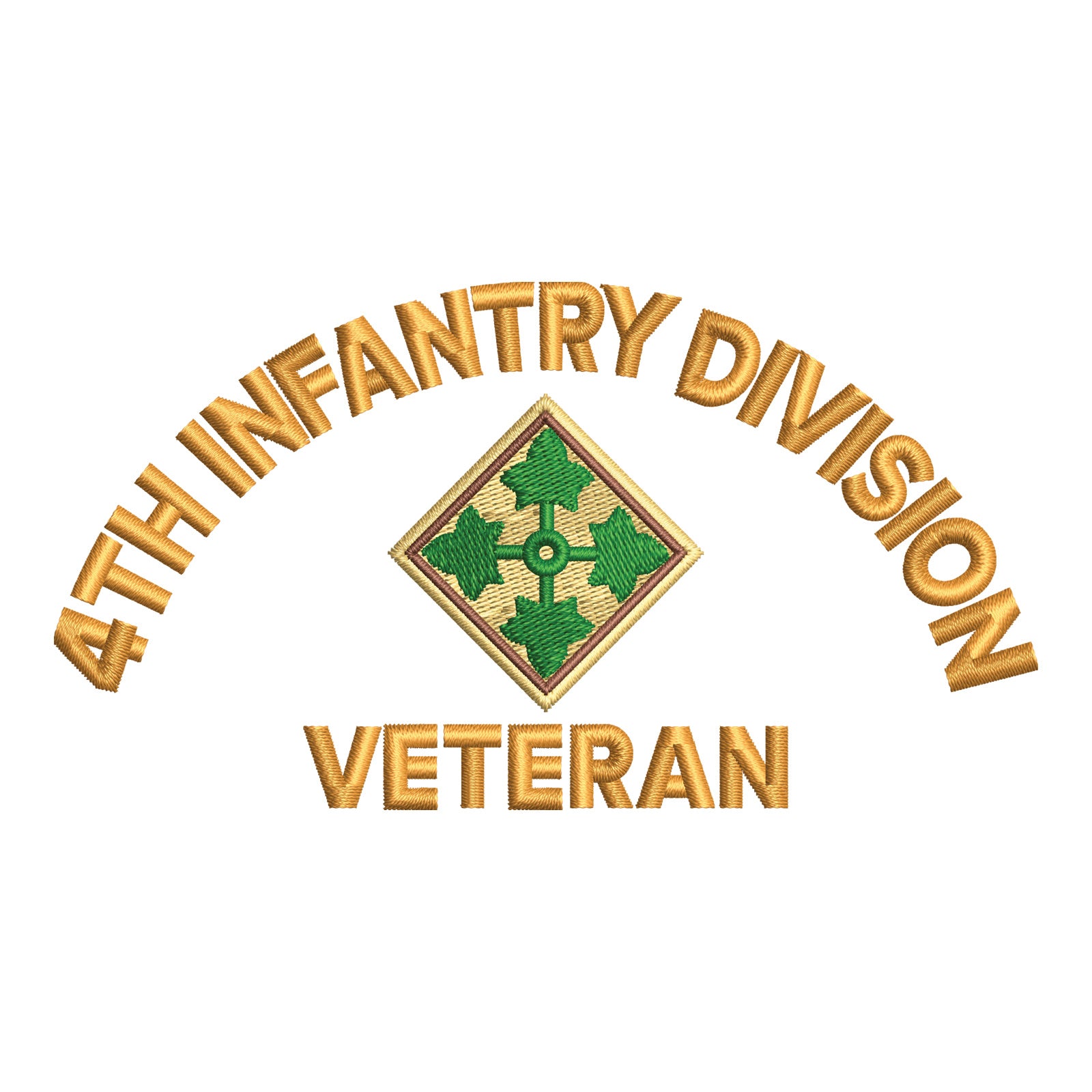 U.S. Army 4th Infantry Division Symbol | Army Digitized Embroidery ...