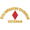 U.S. Army 5th Infantry Division digitized embroidery design
