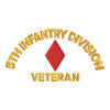 U.S. Army 5th Infantry Division Symbol digitized embroidery design