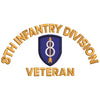U.S. Army 8th Infantry Division digitized embroidery design