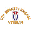 U.S. Army 11th Infantry Brigade digitized embroidery design