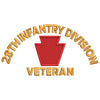 U.S. Army 28th Infantry Division digitized embroidery design