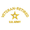 Star US Army Veteran Retired Logo digitized embroidery design