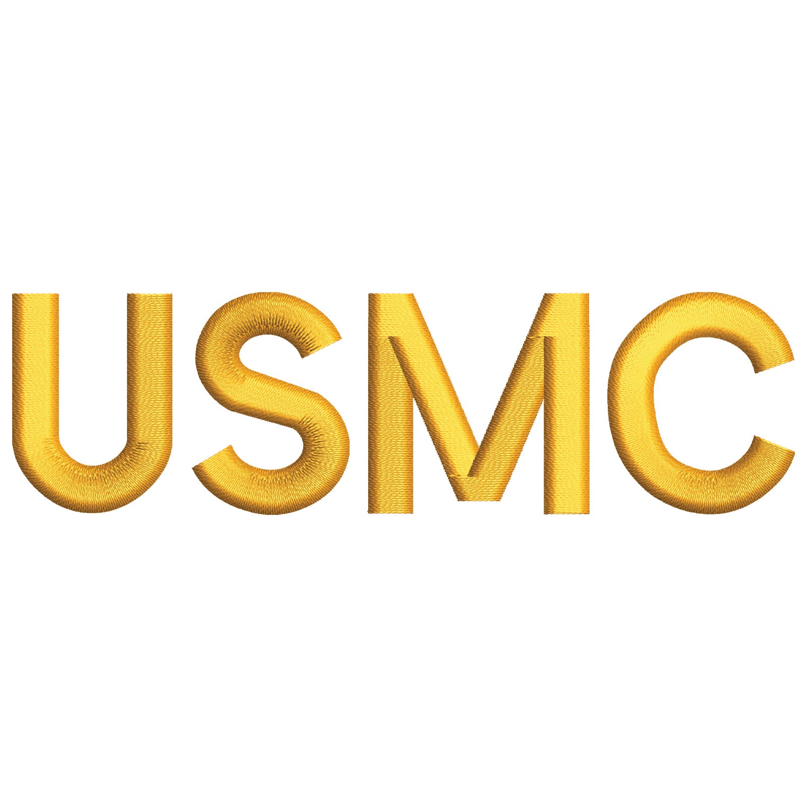 USMC Letter | Marine Digitized Embroidery Design | e4Hats – e4Hats.com