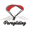 Paragliding digitized embroidery design