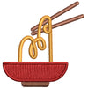 Bowl Of Noodle digitized embroidery design