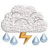 Rain Storm digitized embroidery design