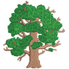 Oak digitized embroidery design