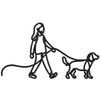 Walking The Dog digitized embroidery design