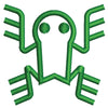 Aztec Frog Symbol digitized embroidery design