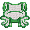 Frog Head Icon digitized embroidery design