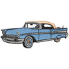 Turquoise Retro Car digitized embroidery design