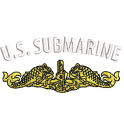 Golden US Submarine digitized embroidery design