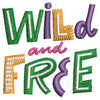 Wild and Free digitized embroidery design