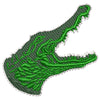 Alligator digitized embroidery design