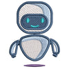 Floating Robot digitized embroidery design