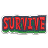3D Survive Text digitized embroidery design