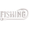 Fishing Hook Logo digitized embroidery design