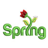 Spring Logo digitized embroidery design