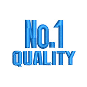 Number 1 Quality Sign digitized embroidery design