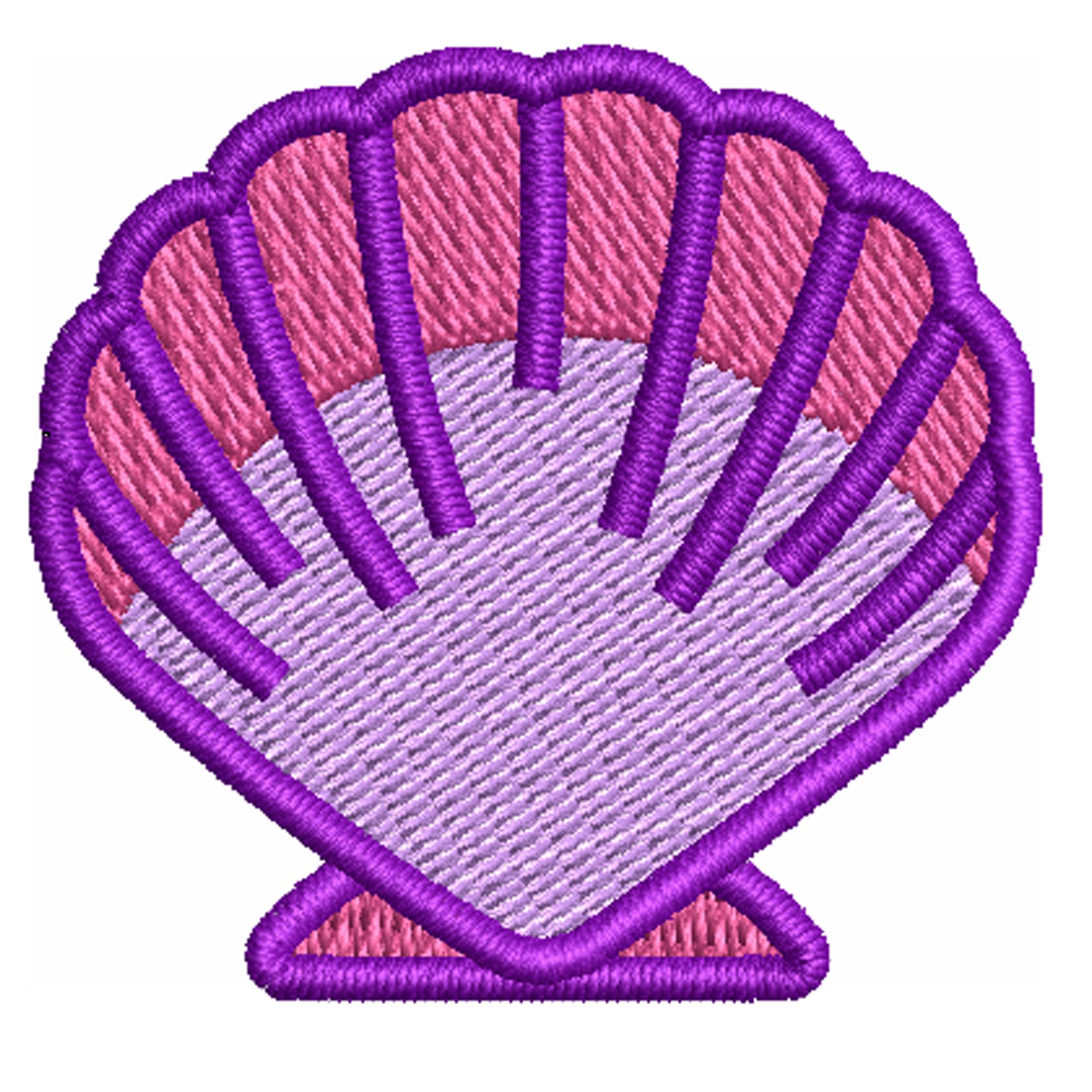 Purple Shell | Word Digitized Embroidery Design | e4Hats – e4Hats.com