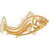 Cod Fish digitized embroidery design