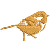 Golden Bird digitized embroidery design