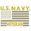 Licensed US Navy Veteran Flag digitized embroidery design