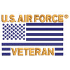 US Air Force Veteran with Flag Symbol digitized embroidery design