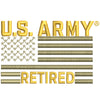 Licensed US Army Retired Flag Symbol digitized embroidery design