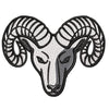 Angry Ram Head digitized embroidery design