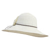 Women's 4" Brim Crushable Hat with Rose Accent - Cream OSFM