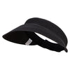 Women's 4.5 Wide Brim Velcro Strap Visor - Black OSFM