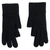 Women's Touchscreen Texting Two Fingerless Gloves - Black OSFM