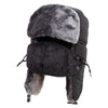Men's Faux Fur Trooper Hat - Black-Silver OSFM