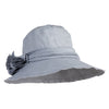 Women's 4.5" Slanted Brim Organza Style Hat - Grey Blue OSFM