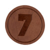 Number 7 Faux Leather Patch - Number 7 OSFM