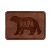 Papa Bear Faux Leather Patch - Papa Bear OSFM
