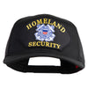 Homeland Security USCG Logo Patched Solid Cotton Twill Mesh Prostyle Cap - Black OSFM