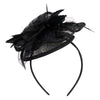 Women's Sinamay Rose Fascinator - Black OSFM